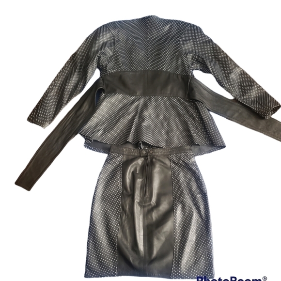 VTG Leather Skirt Suit - Picture 11 of 16